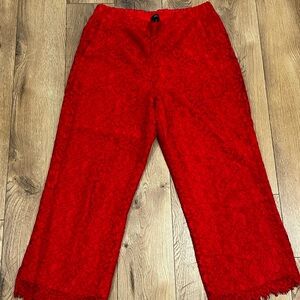 JCREW Chic Red Lace Pants